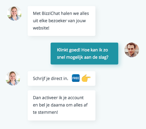 BizziChat Registratie